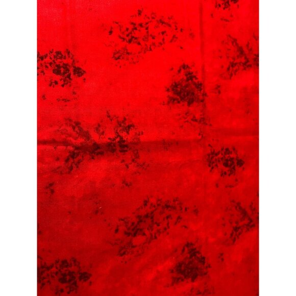 Marble Red & Black Speckled Fabric By Beth Bruske For David Textile Inc 1/2 yard - Picture 1 of 12
